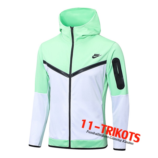 NIKE Trainingsjacke Mit Kapuze Weiß/Grün 2022/2023