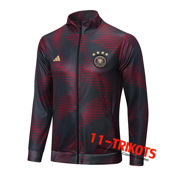 Deutschland Trainingsjacke Rot/Schwarz 2022/2023