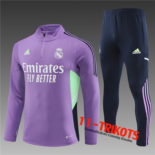 Real Madrid Trainingsanzug Kinder lila 2023/2023