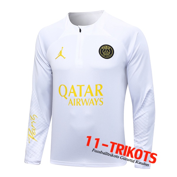 Training Sweatshirt PSG Jordan Weiß 2023/2024