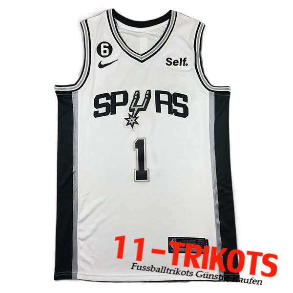 Trikots San Antonio Spurs (WEMBANYAMA #1) 2023/24 Weiß