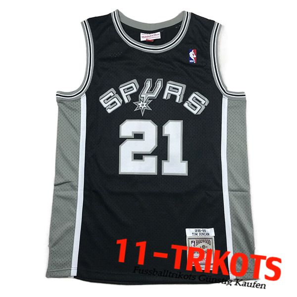 San Antonio Spurs Trikots (DUNCAN #21) 2023/24 Schwarz