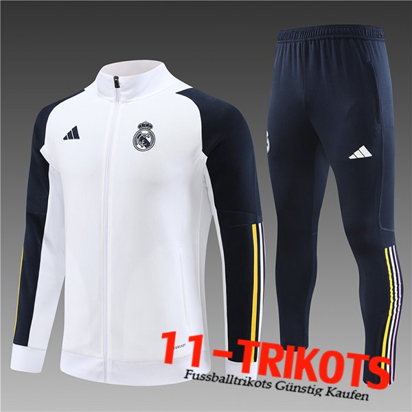 Real Madrid Trainingsanzug (Jacke) Kinder Weiß 2023/2024