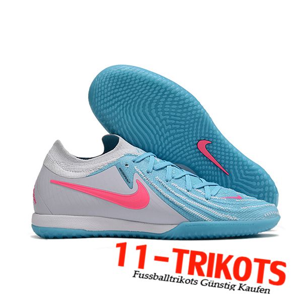 Nike Fussballschuhe Phantom GX II Elite IC Weiß/Blau/Rosa