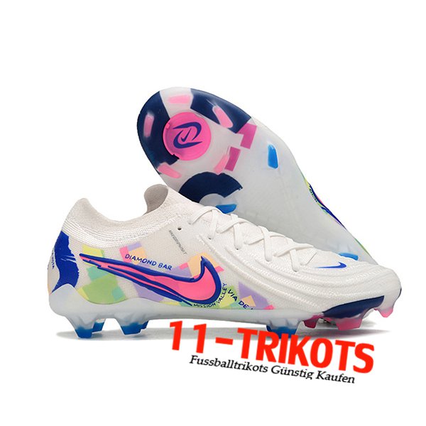 Nike Fussballschuhe Phantom Luna Elite NU FG Weiß/Rosa/Blau -02