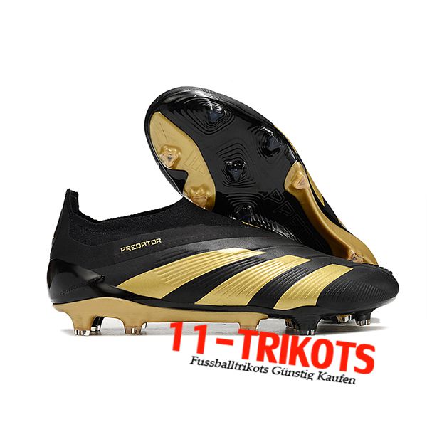 Adidas Fussballschuhe PREDATOR ELITE LACELESS BOOTS FG Schwarz/Gelb