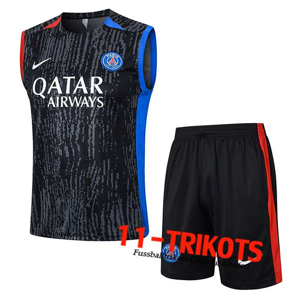 PSG Trainings-Tanktop Schwarz/Grau/Rot/Blau 2024/2025