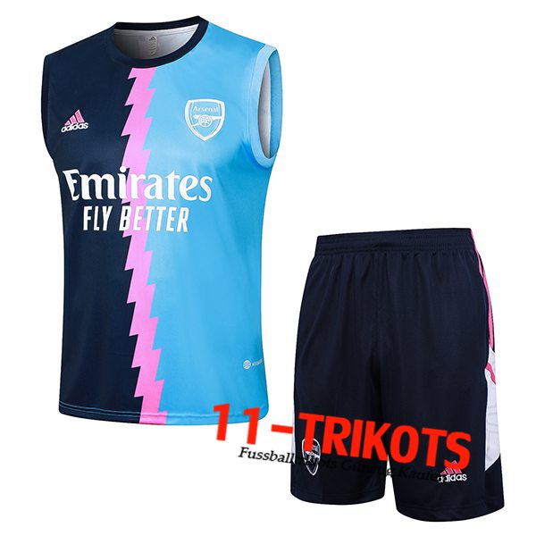 Arsenal Trainings-Tanktop Blau/Rosa 2024/2025