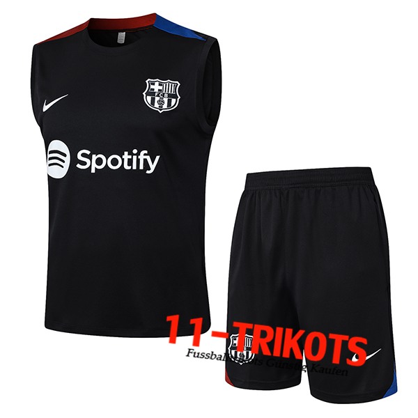 FC Barcelona Trainings-Tanktop Schwarz/Rot/Blau 2024/2025