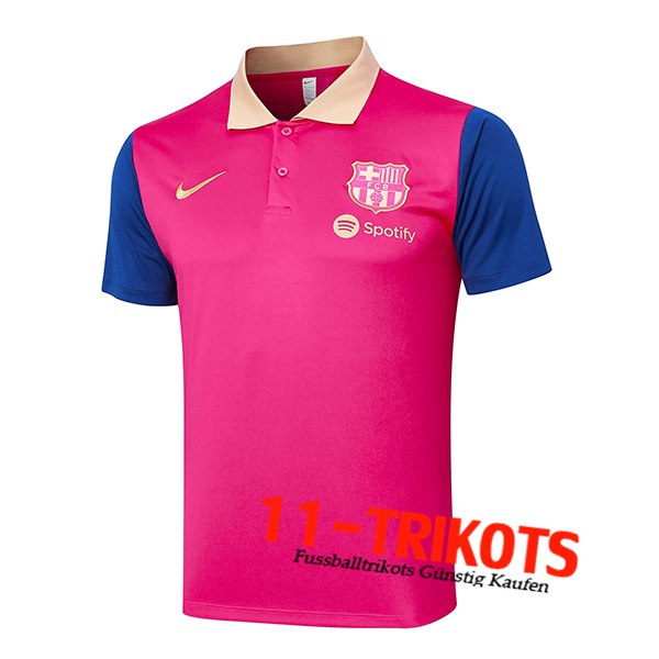 FC Barcelona Poloshirt Rosa/Blau 2024/2025