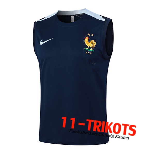 Frankreich Trainings-Tanktop Dunkelblau 2024/2025