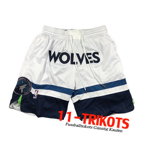 Minnesota Timberwolves Shorts NBA 2024/25 Weiß/Schwarz