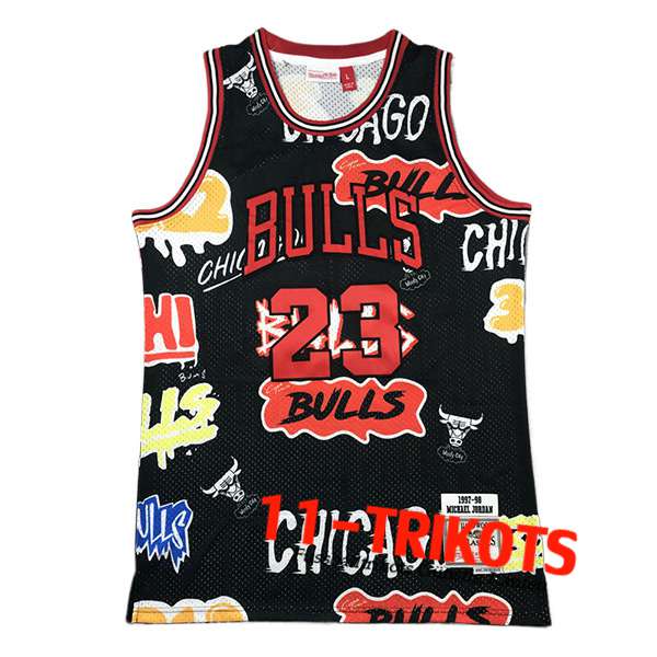 Chicago Bulls Trikot （JORDAN #23) 2024/25 Schwarz/Rot -04