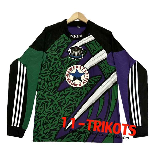 Newcastle United Fussball Trikots Retro Langarms lila 1995/1996