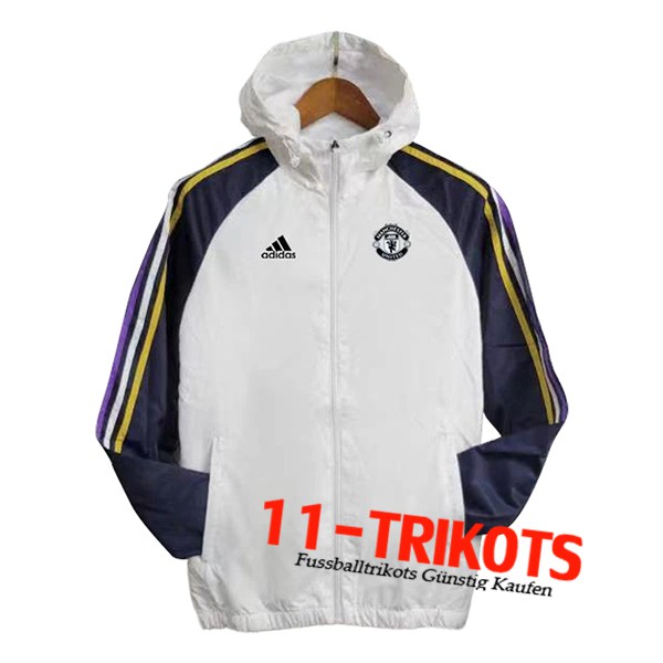 Manchester United Windjacke Weiß/Blau 2024/2025