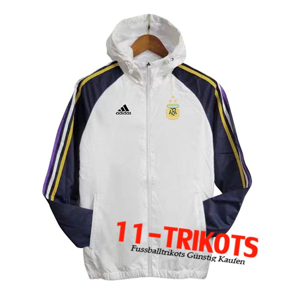 Argentinien Windjacke Weiß/Blau 2024/2025