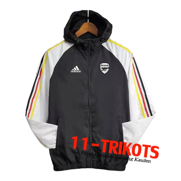 Arsenal Windjacke Schwarz/Weiß 2024/2025