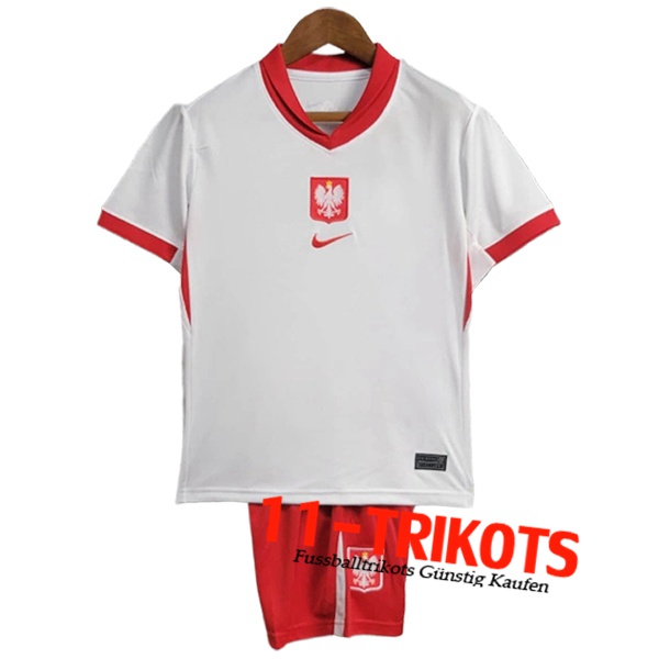 Polen Kinder Heimtrikot UEFA Euro 2024