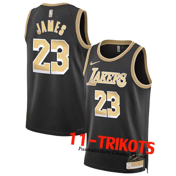 Los Angeles Lakers Trikot (JAMES #23) 2024/25 Schwarz/Gelb