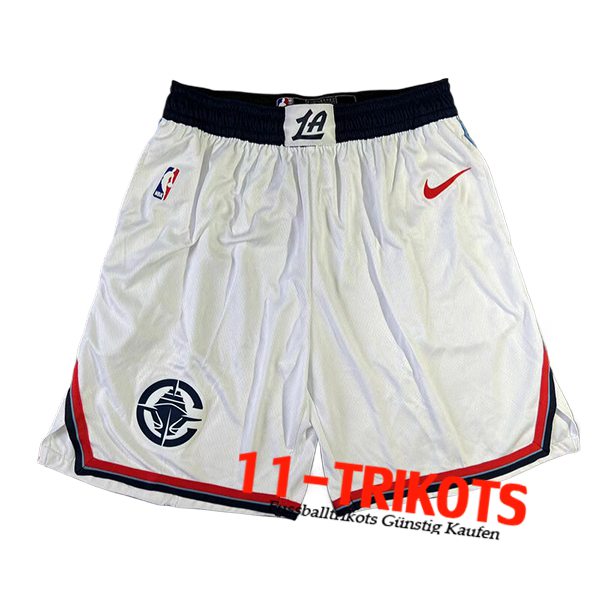 Los Angeles Clipperss Shorts NBA 2024/25 Weiß/Schwarz/Rot