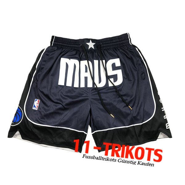 Dallas Mavericks Shorts NBA 2024/25 Schwarz/Weiß