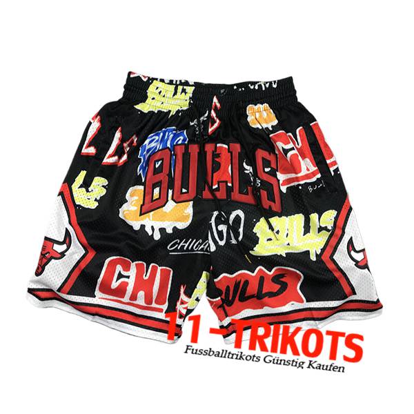 Chicago Bulls Shorts NBA 2024/25 Schwarz/Rot/Gelb