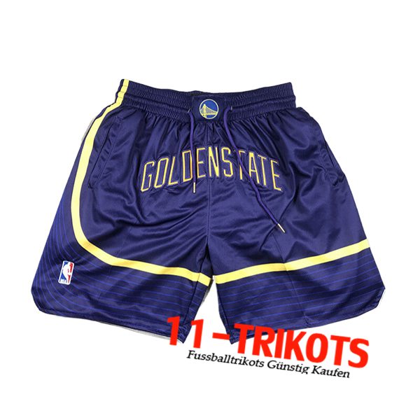 Golden State Warriors Shorts NBA 2024/25 lila/Gelb