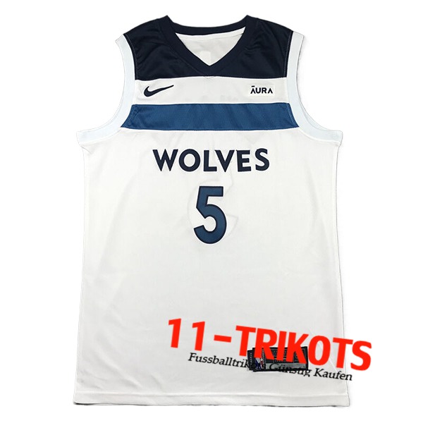 Minnesota Timberwolves Trikot (EDWARDS #5) 2024/25 Weiß/Blau/Schwarz