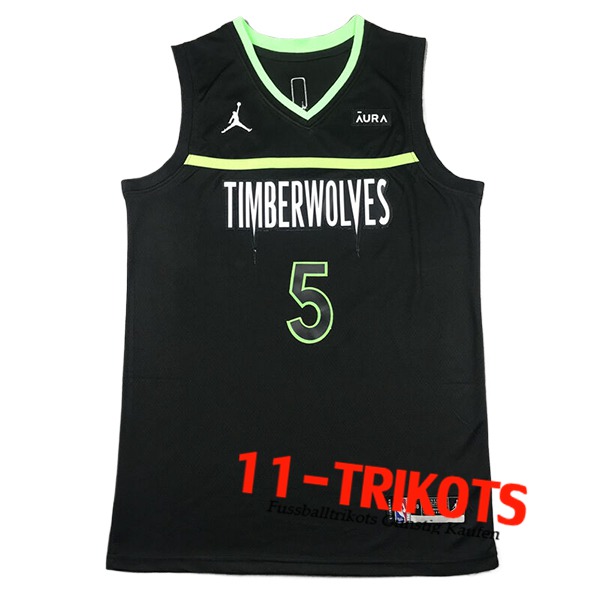 Minnesota Timberwolves Trikot (EDWARDS #5) 2024/25 Schwarz/Grün -02