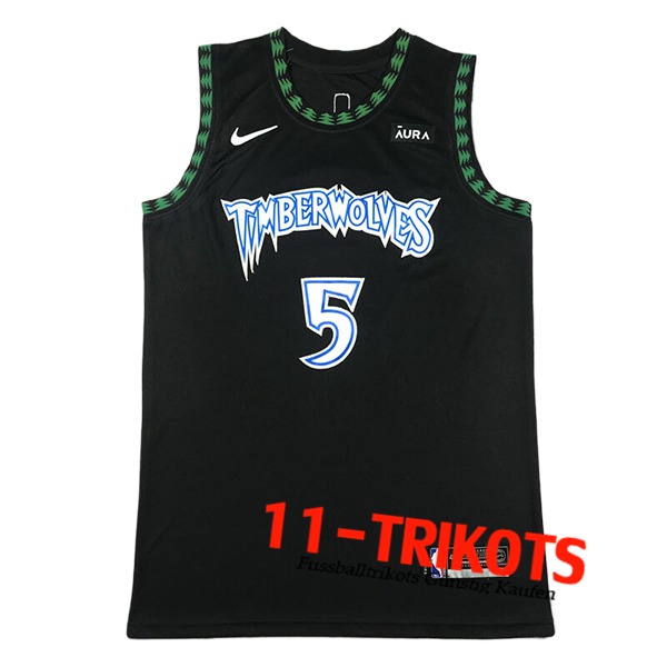 Minnesota Timberwolves Trikot (EDWARDS #5) 2024/25 Schwarz/Grün/Blau