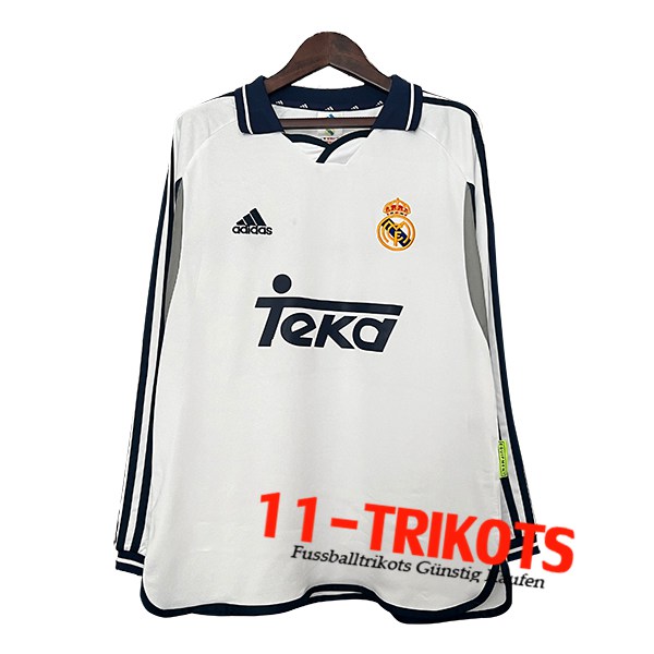 Real Madrid Retro Heimtrikot Langarms 2000/2001