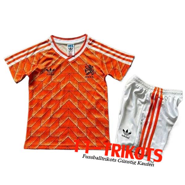 Niederlande Retro Kinder Heimtrikot 1988