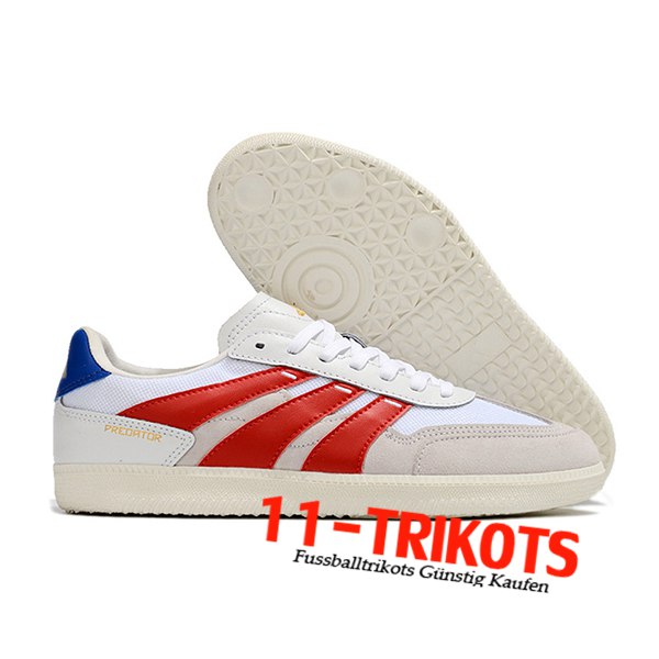 Adidas Fussballschuhe PREDATOR 24 LEAGUE LOW BOOTS Weiß/Grau/Rot/Blau