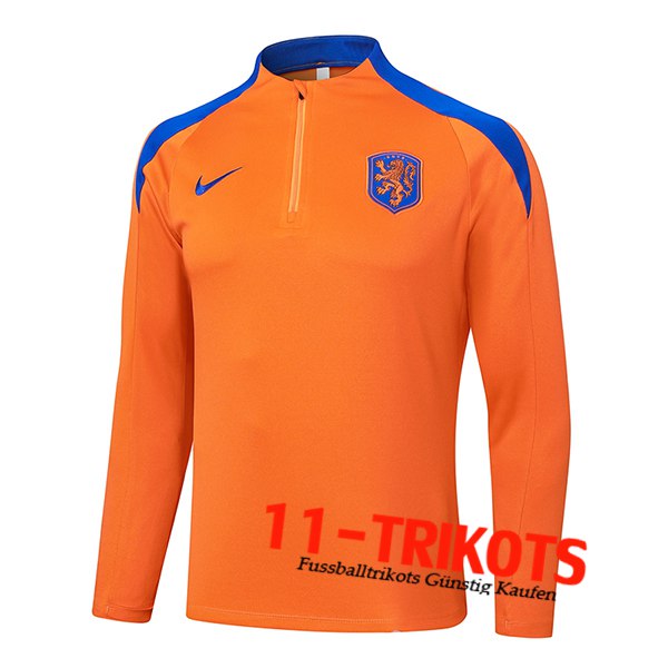 Niederlande Training Sweatshirt Orange/Blau 2024/2025