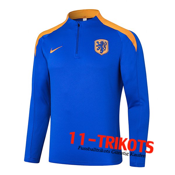 Niederlande Training Sweatshirt Blau/Orange 2024/2025