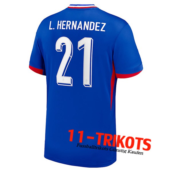 Frankreich (L. HERNANDEZ #21) UEFA Euro 2024 Heimtrikot