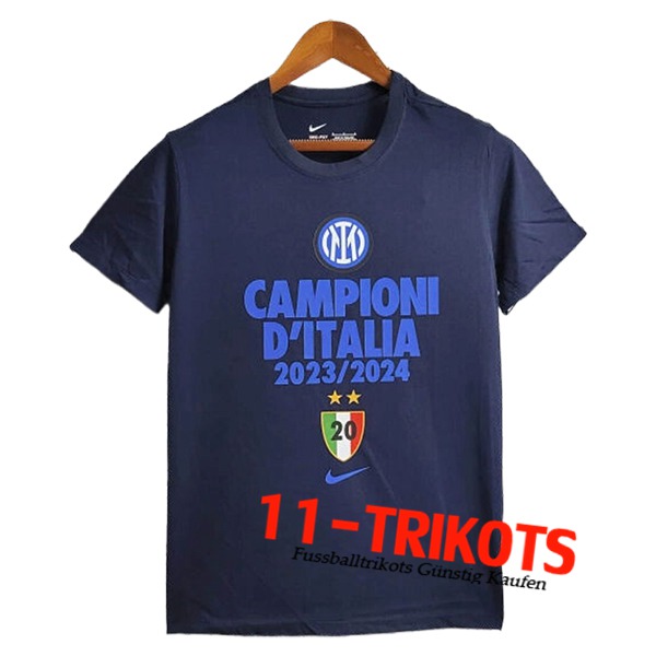 Inter Milan Fussball Trikots T-Shirt Champion Navy blau 2023/2024