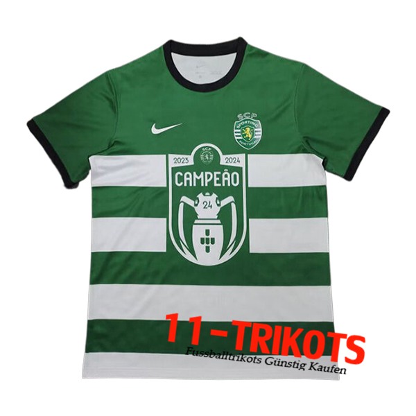 Sporting Fussball Trikots Special Champion Grün 2024/2025