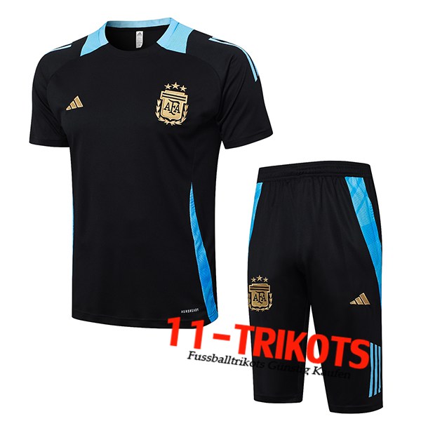 Argentinien Trainingstrikot Schwarz/Blau 2024/2025