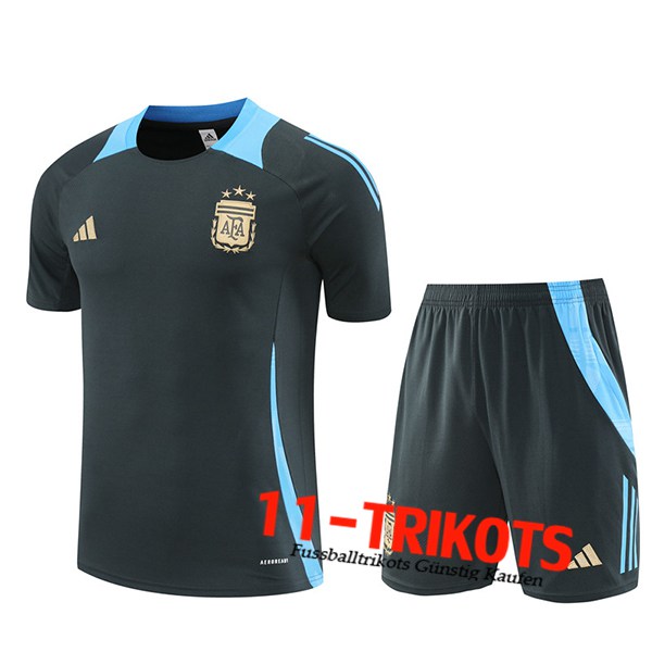 Argentinien Trainingstrikot Grau/Blau 2024/2025 -02