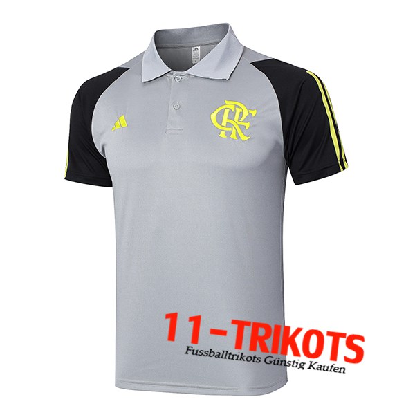 Flamengo Poloshirt Grau/Gelb/Schwarz 2024/2025