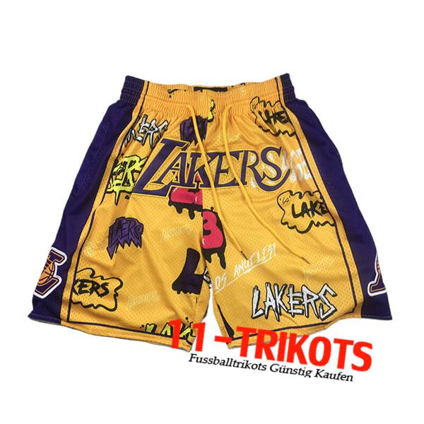 Los Angeles Lakers Shorts NBA 2024/25 Gelb/lila