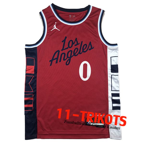 Los Angeles Clippers Trikot (WESTBROOK #0) 2024/25 Rot/Schwarz/Weiß