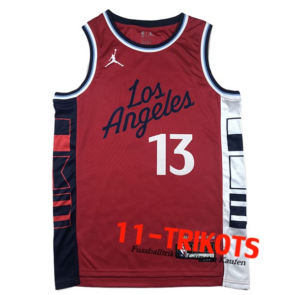 Los Angeles Clippers Trikot (GEORGE #13) 2024/25 Rot/Schwarz/Weiß