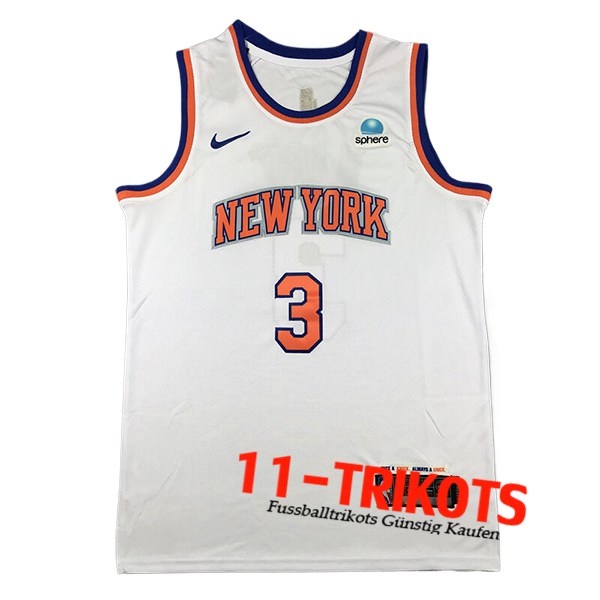 New York Knicks Trikot (HART #3) 2024/25 Weiß/Orange -02