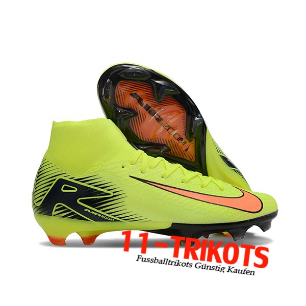 Nike Fussballschuhe Air Zoom Mercurial Superfly IIX Elite FG Grün/Schwarz/Orange