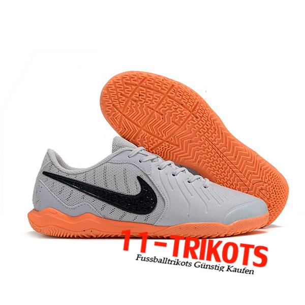 Nike Fussballschuhe Legend 10 Academy IC Grau/Schwarz/Orange