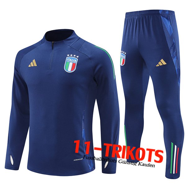 Italien Trainingsanzug Königsblau 2024/2025 -03