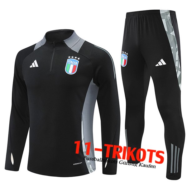 Italien Trainingsanzug Schwarz/Grau 2024/2025