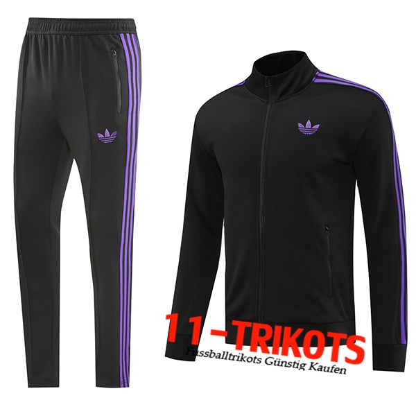 Adidas Trainingsanzug Trainingsjacke Schwarz/lila 2024/2025